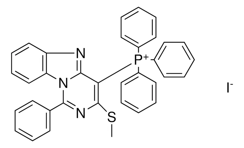 Sigma-Aldrich (ME-SULFANYL-1-PH-BENZO(4,5)IMIDAZO(1,2-C)PYRIMIDIN-4-YL)-TRI-PH-PHOSPHONIUM, I,AldrichCPR