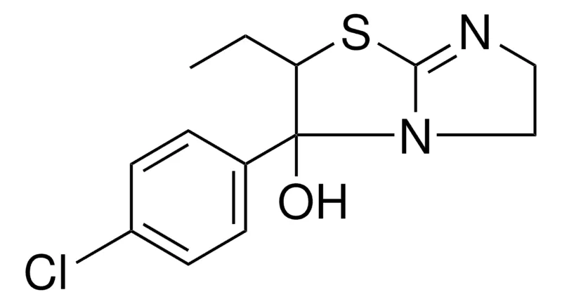 Sigma-Aldrich 3-(4-CHLOROPHENYL)-2-ETHYL-2,3,5,6-TETRA-HYDROIMIDAZO(2,1-B)THIAZOL-3-OL,AldrichCPR
