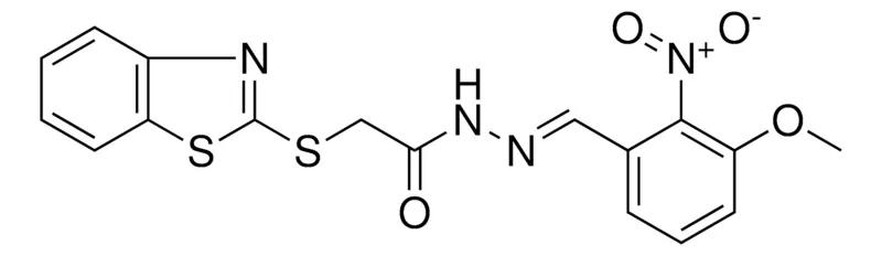 Sigma-Aldrich 2-(BENZOTHIAZOL-2-YLSULFANYL)-ACETIC ACID (3-MEO-2-NITRO-BENZYLIDENE)-HYDRAZIDE,AldrichCPR