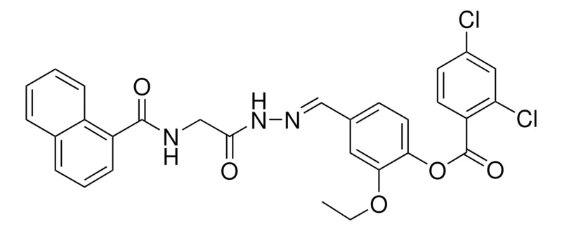 Sigma-Aldrich 2-ETHOXY-4-(2-((1-NAPHTHOYLAMINO)AC)CARBOHYDRAZONOYL)PHENYL 2,4-DICHLOROBENZOATE,AldrichCPR