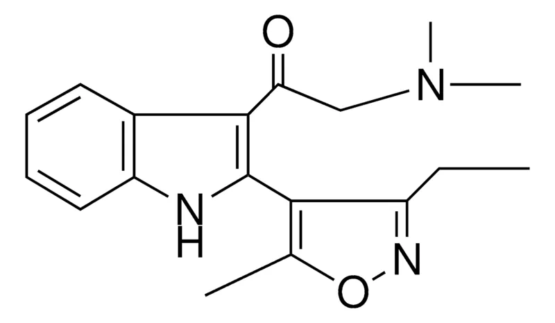 Sigma-Aldrich 3-(2-(DIMETHYLAMINO)ACETYL)-2-(3-ETHYL-5-METHYL-4-ISOXAZOLYL)INDOLE,AldrichCPR