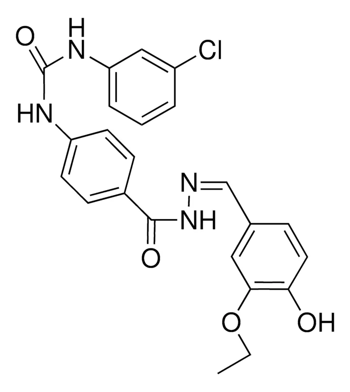 Sigma-Aldrich 4-(3-(3-CHLOROPHENYL)UREIDO)BENZOIC (3-ETHOXY-4-HYDROXYBENZYLIDENE)HYDRAZIDE,AldrichCPR