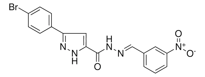 Sigma-Aldrich 5-(4-BROMO-PHENYL)-2H-PYRAZOLE-3-CARBOXYLIC ACID (3-NITRO-BENZYLIDENE)-HYDRAZIDE,AldrichCPR