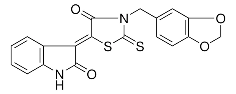 Sigma-Aldrich (3Z)-3-[3-(1,3-BENZODIOXOL-5-YLMETHYL)-4-OXO-2-THIOXO-1,3-THIAZOLIDIN-5-YLIDENE]-1,3-DIHYDRO-2H-INDOL-2-ONE，AldrichCPR