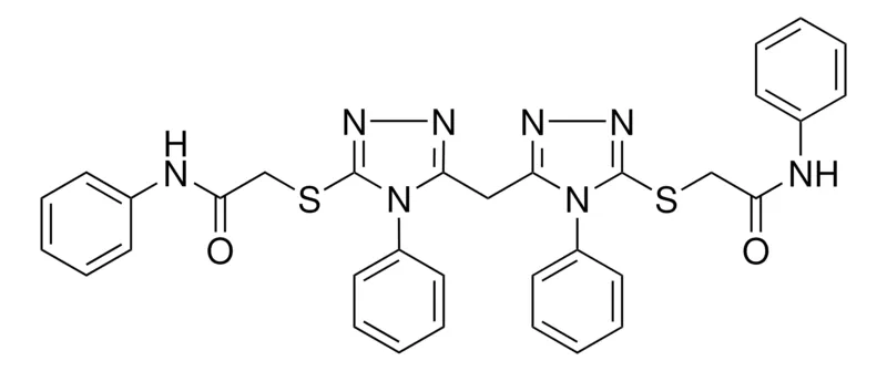 Sigma-Aldrich 2-{[5-({5-[(2-ANILINO-2-OXOETHYL)SULFANYL]-4-PHENYL-4H-1,2,4-TRIAZOL-3-YL}METHYL)-4-PHENYL-4H-1,2,4-TRIAZOL-3-YL]SULFANYL}-N-PHENYLACETAMIDE，AldrichCPR