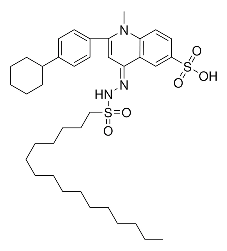 Sigma-Aldrich 1-HEXADECANESULFONIC (2-(4-CYCLOHEXYL-PH)-1-ME-6-SULFO-4-QUINOLYLIDENE)HYDRAZIDE,AldrichCPR