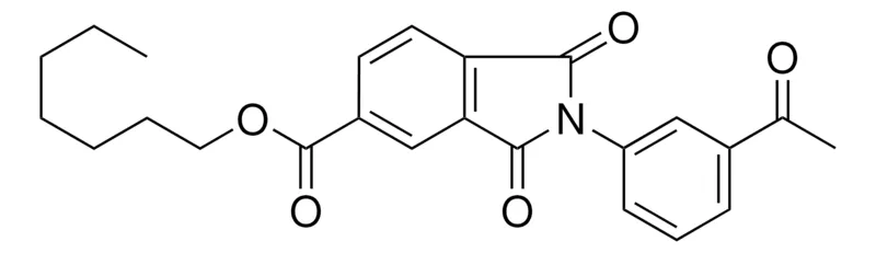 Sigma-Aldrich 2-(3-AC-PH)-1,3-DIOXO-2,3-DIHYDRO-1H-ISOINDOLE-5-CARBOXYLIC ACID HEPTYL ESTER,AldrichCPR