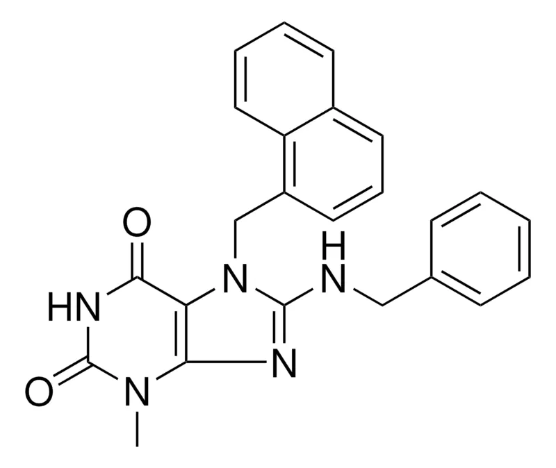 Sigma-Aldrich 8-(BENZYLAMINO)-3-METHYL-7-(1-NAPHTHYLMETHYL)-3,7-DIHYDRO-1H-PURINE-2,6-DIONE,AldrichCPR