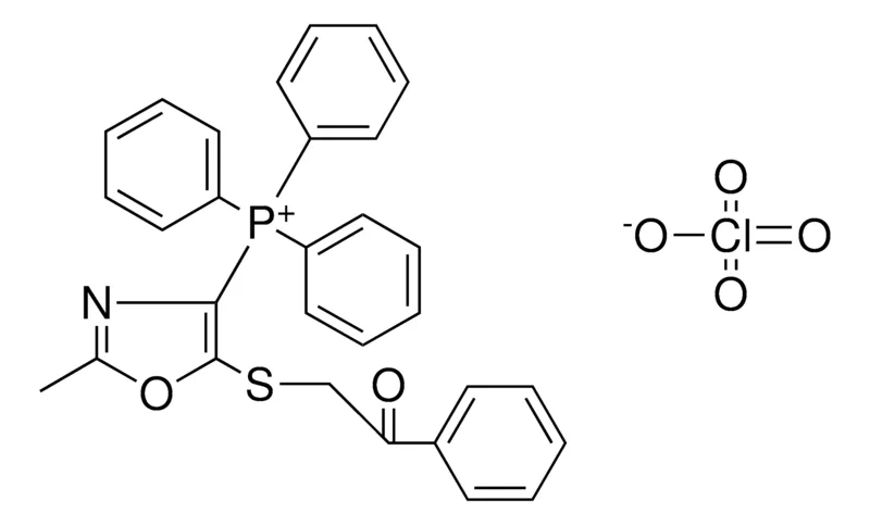 Sigma-Aldrich (ME-5-(2-OXO-2-PH-ETHYLSULFANYL)-OXAZOL-4-YL)-TRIPHENYL-PHOSPHONIUM, PERCHLORATE,AldrichCPR