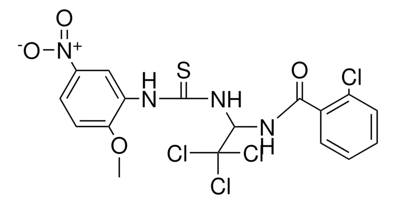 Sigma-Aldrich 2-CL-N-(2,2,2-TRICHLORO-1-(3-(2-MEO-5-NITRO-PHENYL)-THIOUREIDO)-ETHYL)-BENZAMIDE,AldrichCPR