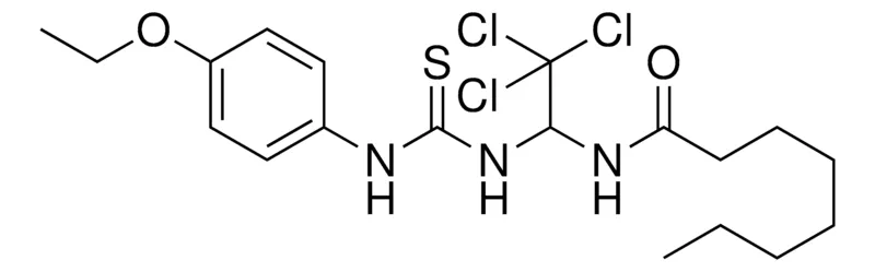 Sigma-Aldrich OCTANOIC ACID (2,2,2-TRICHLORO-1-(3-(4-ETHOXY-PHENYL)-THIOUREIDO)-ETHYL)-AMIDE,AldrichCPR