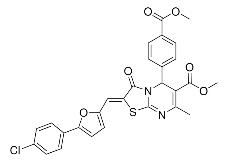 Sigma-Aldrich METHYL (2Z)-2-{[5-(4-CHLOROPHENYL)-2-FURYL]METHYLENE}-5-[4-(METHOXYCARBONYL)PHENYL]-7-METHYL-3-OXO-2,3-DIHYDRO-5H-[1,3]THIAZOLO[3,2-A]PYRIMIDINE-6-CARBOXYLATE，AldrichCPR