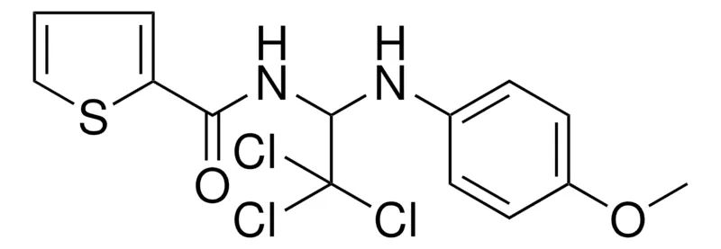 Sigma-Aldrich THIOPHENE-2-CARBOXYLIC ACID (2,2,2-TRICHLORO-1-(4-MEO-PHENYLAMINO)-ETHYL)-AMIDE,AldrichCPR
