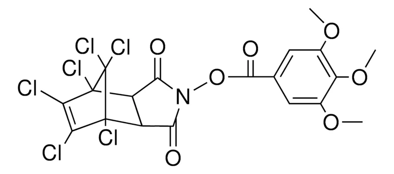 Sigma-Aldrich TRI-MEO-BENZOIC ACID HEXACHLORO-DIOXO-AZA-TRICYCLO(5.2.1.0(2,6))DEC-EN-YL ESTER,AldrichCPR