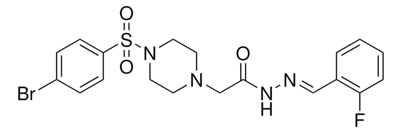 Sigma-Aldrich 2-(4-((4-BR-PH)SULFONYL)-1-PIPERAZINYL)-N'-(2-FLUOROBENZYLIDENE)ACETOHYDRAZIDE,AldrichCPR