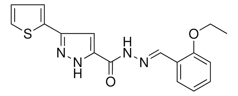 Sigma-Aldrich 5-THIOPHEN-2-YL-2H-PYRAZOLE-3-CARBOXYLIC ACID (2-ETHOXY-BENZYLIDENE)-HYDRAZIDE,AldrichCPR