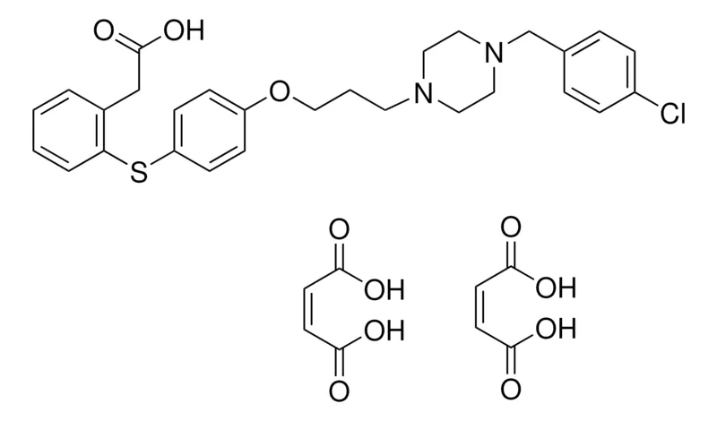 Sigma-Aldrich [2-[(4-[3-[4-(4-CHLOROBENZYL)-1-PIPERAZINYL]PROPOXY]PHENYL)SULFANYL]PHENYL]ACETIC ACID, DIMALEATE SALT，AldrichCPR