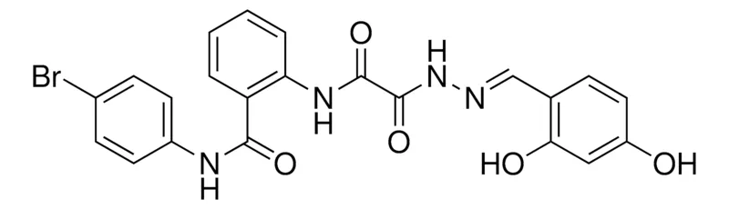 Sigma-Aldrich N-(4-BR-PH)-2-(((2-(2,4-DIHYDROXYBENZYLIDENE)HYDRAZINO)(OXO)AC)AMINO)BENZAMIDE,AldrichCPR