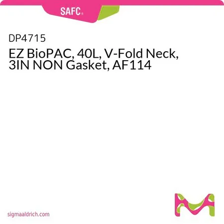 Sigma-Aldrich SAFC EZ BioPAC, 40L, V-Fold Neck, 3IN NON Gasket, AF114
