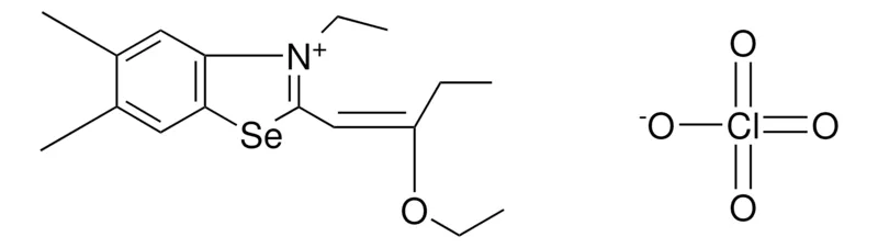 Sigma-Aldrich 2-(2-ETHOXY-1-BUTENYL)-3-ETHYL-5,6-DIMETHYLBENZOSELENAZOLIUM PERCHLORATE,AldrichCPR