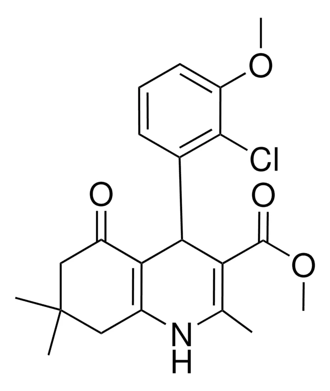 Sigma-Aldrich METHYL 4-(2-CHLORO-3-METHOXYPHENYL)-2,7,7-TRIMETHYL-5-OXO-1,4,5,6,7,8-HEXAHYDRO-3-QUINOLINECARBOXYLATE,AldrichCPR