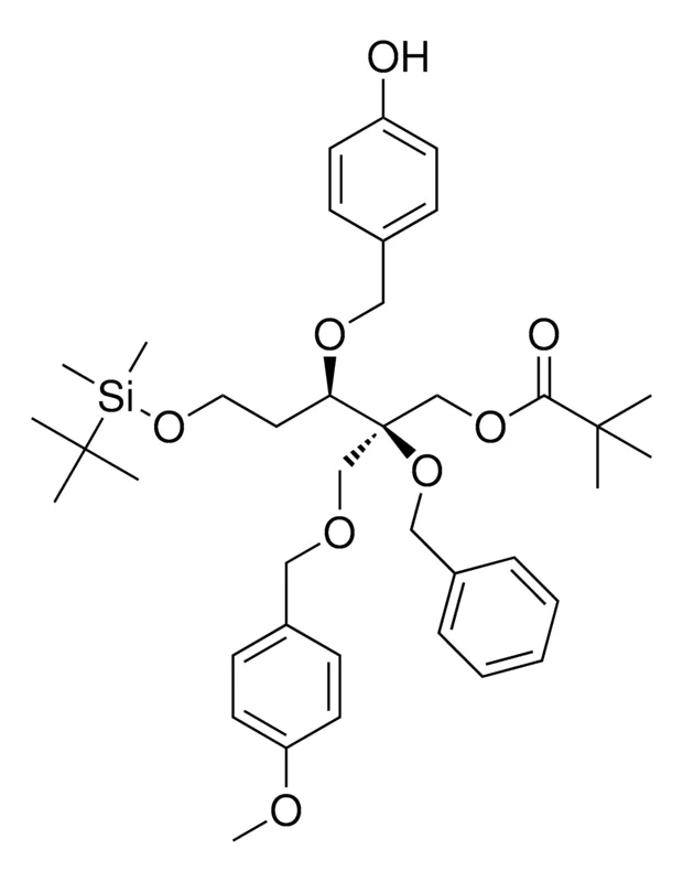 Sigma-Aldrich 2-O-BENZYL-5-O-[TERT-BUTYL(DIMETHYL)SILYL]-4-DEOXY-2-C-{[(2,2-DIMETHYLPROPANOYL)OXY]METHYL}-3-O-(4-HYDROXYBENZYL)-1-O-(4-METHOXYBENZYL)-D-ERYTHRO-PENTITOL，AldrichCPR
