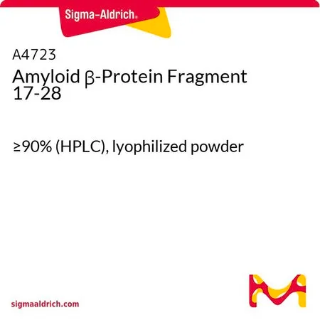 Sigma-Aldrich Amyloid β-Protein Fragment 17-28，≥90%（HPLC法），冻干粉末