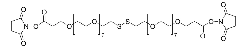 Sigma-Aldrich 4,7,10,13,16,19,22,25,32,35,38,41,44,47,50,53-十六烷氧杂-28,29-二硫杂五十六烷二酸二-N-琥珀酰亚胺酯,≥94%(低聚物纯度)