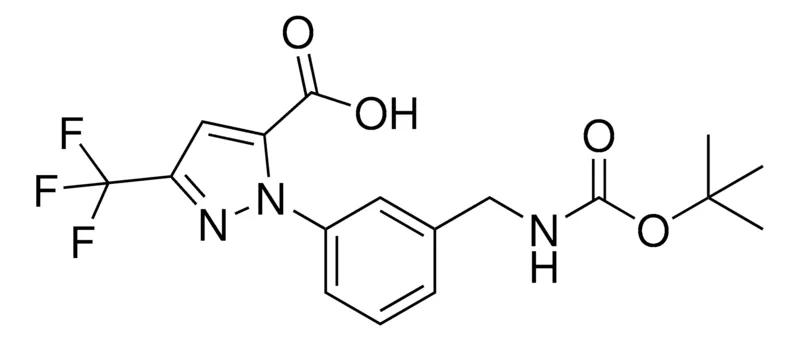 Sigma-Aldrich 1-(3-(((Tert-butoxycarbonyl)amino)methyl)phenyl)-3-(trifluoromethyl)-1H-pyrazole-5-carboxylic acid，≥95%