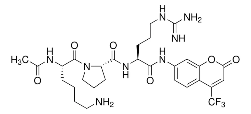 Sigma-Aldrich N-乙酰-赖氨酸-脯氨酸-Arg-7-酰胺基-4-三氟甲基香豆素，≥95%（HPLC法），固体