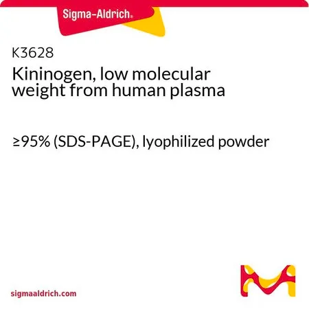 Sigma-Aldrich Kininogen, low molecular weight 来源于人类血浆,≥95%(SDS-PAGE),冻干粉末