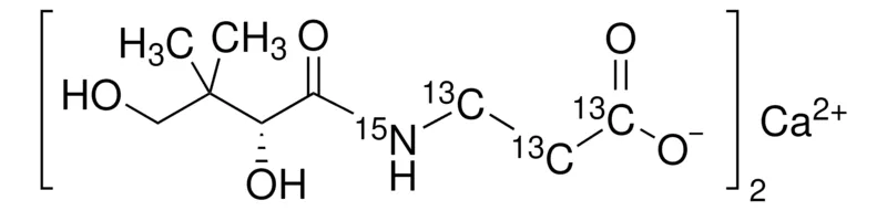 Sigma-Aldrich 维生素B5 (二-β-丙氨酸-13C6,15N2) 钙盐,≥98原子%,≥97%(CP)