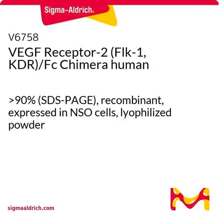 Sigma-Aldrich VEGF Receptor-2 (Flk-1, KDR)/Fc Chimera human,>90%(SDS-PAGE),重组,在NSO细胞中表达,冻干粉