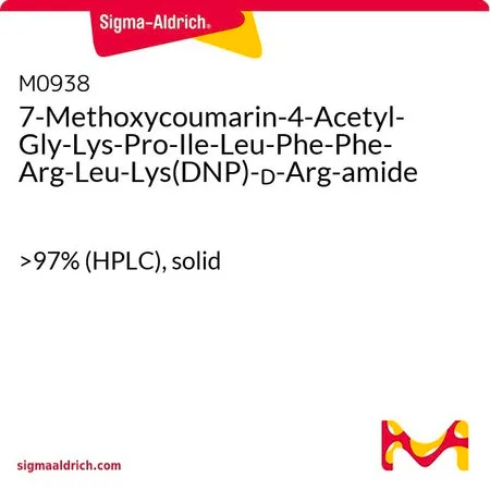 Sigma-Aldrich 7-Methoxycoumarin-4-Acetyl-Gly-Lys-Pro-Ile-Leu-Phe-Phe-Arg-Leu-Lys(DNP)-D-Arg-amide，>97%（HPLC），固体