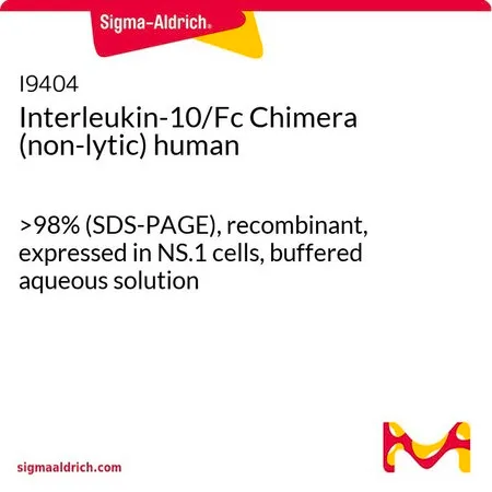 Sigma-Aldrich Interleukin-10/Fc Chimera (non-lytic) human,>98%(SDS-PAGE),重组,在NS. 1细胞中表达,缓冲水溶液