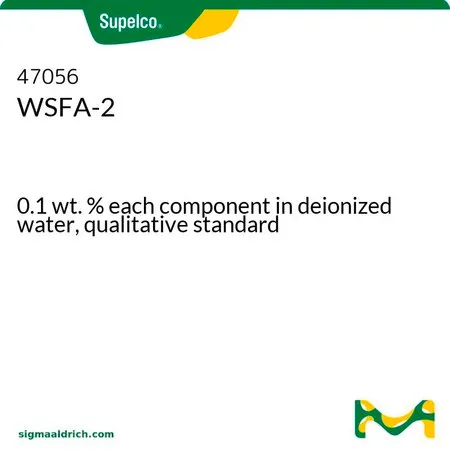 默克Supelco WSFA-2,0.1去离子水中各组分的重量%