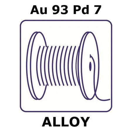 Sigma-Aldrich Gold-palladium alloy, Au93Pd7，0.1m钢丝，直径0.5mm，如图所示