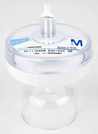默克密理博Milli-Q Millipak® Express 20过滤器，0.22µm膜过滤器，用于在Direct-Q、Synergy®和Milli-Q® Academic/Biocel/Element/Synthesis/Gradient系统分配点去除微粒和细菌。