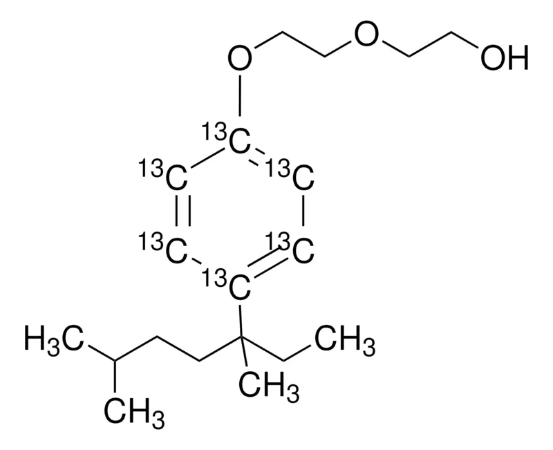 默克Supelco 4-(3,6-Dimethyl-3-heptyl)phenol-diethoxylate-ring-13C6 溶液，10 μg/mL丙酮溶液，分析标准品