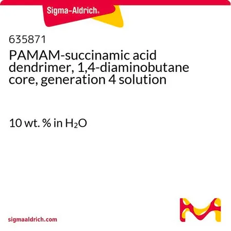 Sigma-Aldrich PAMAM-琥珀酸树枝状聚合物,1,4-二氨基丁烷核,第4代 溶液,10 wt. %水溶液