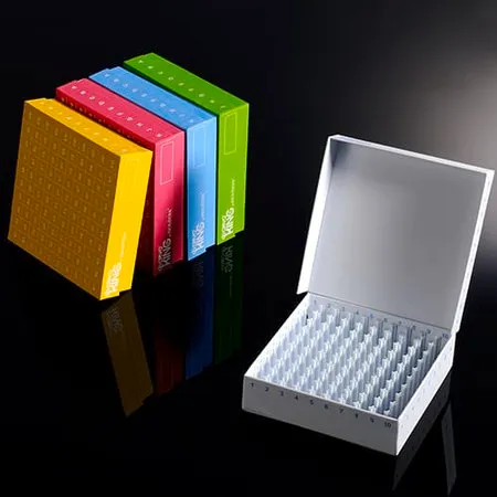 Sigma-Aldrich Cardborad freezer boxes with hinged lids, assorted colors,100个位置,2英寸,防水涂层