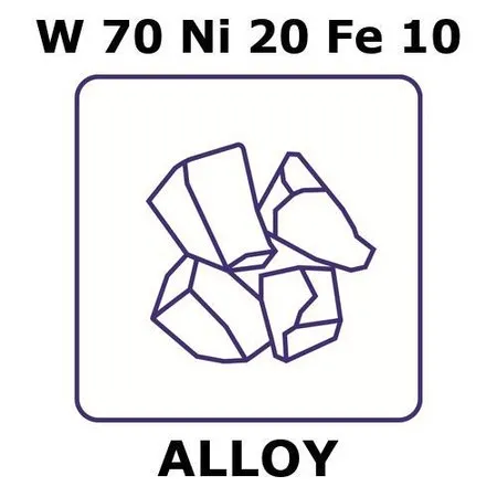 Sigma-Aldrich Tungsten-nickel-iron alloy, W70Ni20Fe10，100 g块状，最大块状尺寸为3 mm
