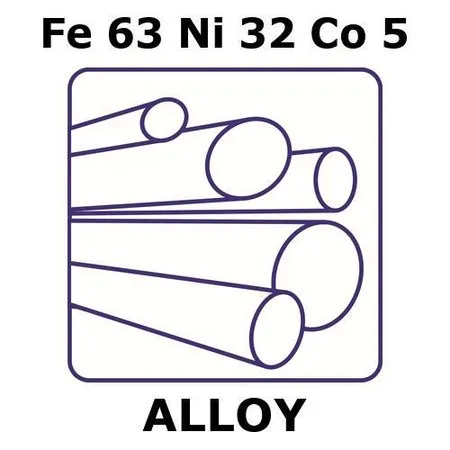 Sigma-Aldrich Iron-Nickel-Cobalt alloy, Fe63Ni32Co5，100 mm棒，10 mm直径，如图纸所示