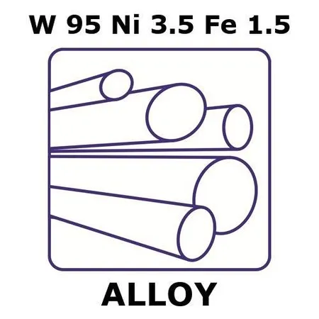Sigma-Aldrich Tungsten-nickel-iron alloy, W95Ni3.5Fe1.5，105 mm棒，直径25 mm