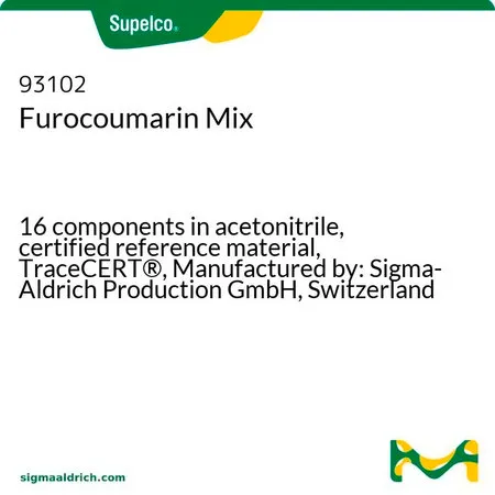 默克Supelco Furocoumarin Mix，乙腈中的16种组分，经认证的参比物质，TraceCERT®，生产商：Sigma-Aldrich Production GmbH，Switzerland