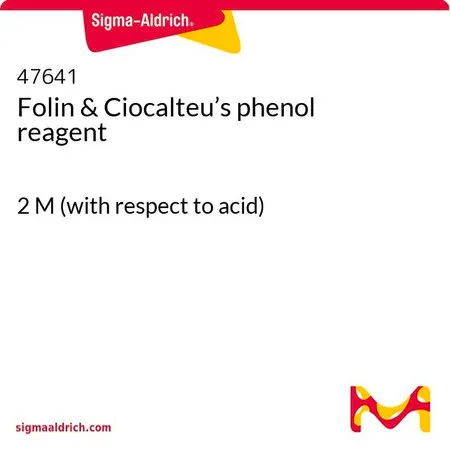Sigma-Aldrich Folin & Ciocalteu 酚试剂，2 M（相对于酸）