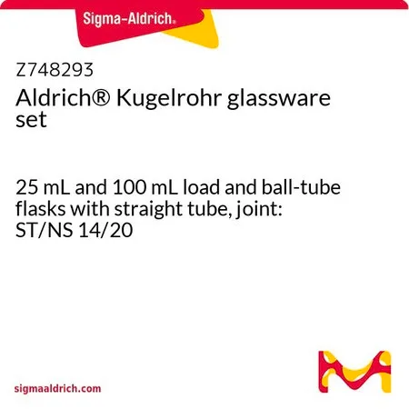 Sigma-Aldrich Aldrich® Kugelrohr glassware set,25 mL和100 mL上样烧瓶和带直管的球管烧瓶,接头:ST/NS 14/20