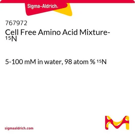 Sigma-Aldrich Cell Free Amino Acid Mixture-15N,5-100 mM水溶液,98原子% 15 N