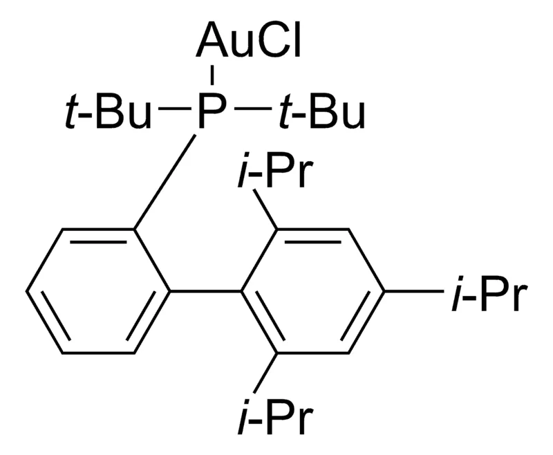 Sigma-Aldrich Chloro[2-di-tert-butyl(2′,4′,6′-triisopropylbiphenyl)phosphine] gold(I)，97%，固体