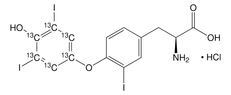 Sigma-Aldrich 3,3′,5′-三碘甲状腺原氨酸-(二碘苯基-13C6) 盐酸盐，99原子% 13 C，95%（CP）